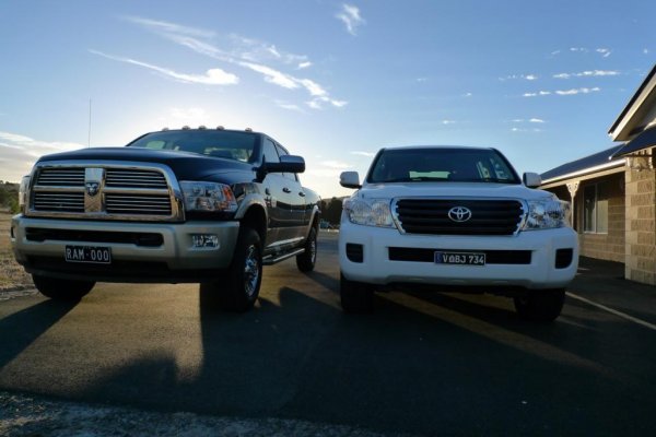 Jackies Landcruiser is probably the biggest SUV money can buy in Australia.... not that big really !
