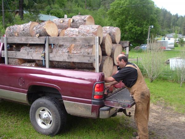 James and a large load of firewood.