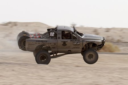 kent kroeker drives Minotaur during the 2015 baja 1000 desert race
