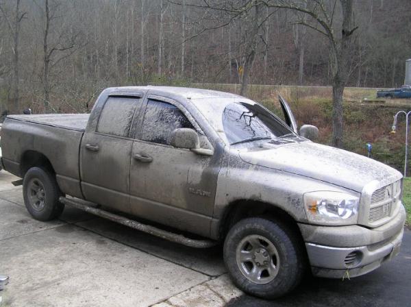 Kind of hard to see out the passenger window with it covered in mud and %5 tint.