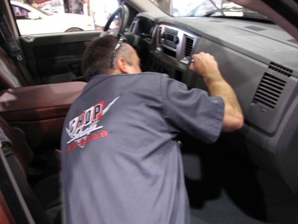 Lenny DiJoseph of the Chop Shop signing our dash