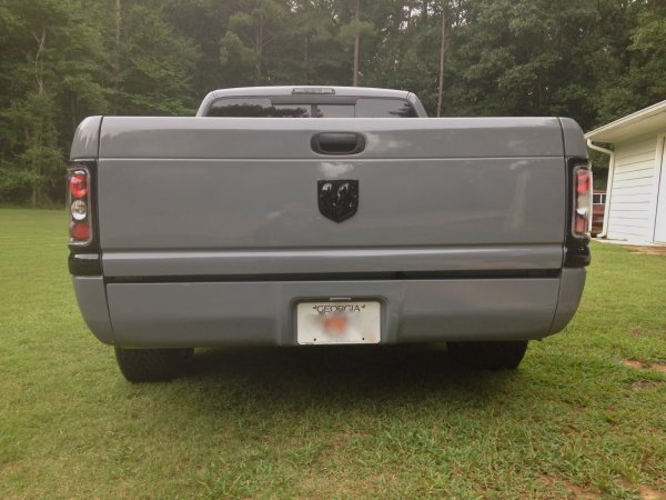 Little bit of modern Ram mixed with the old..... Black Ram's Head to accent the rear....