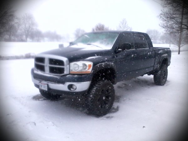 Mega cab in snow
