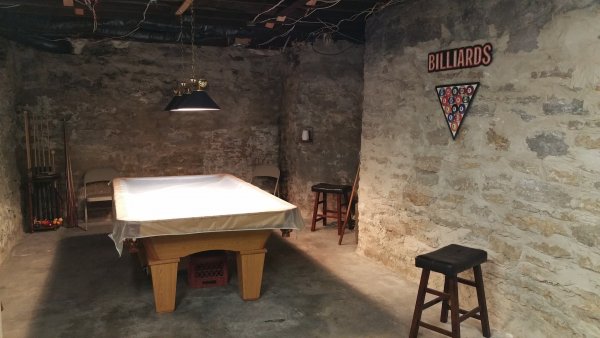My basement rec room before carpet