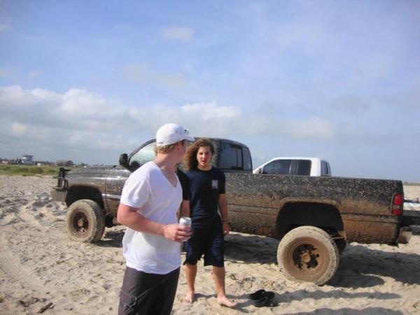 My cummins at the beach, got a little dirty