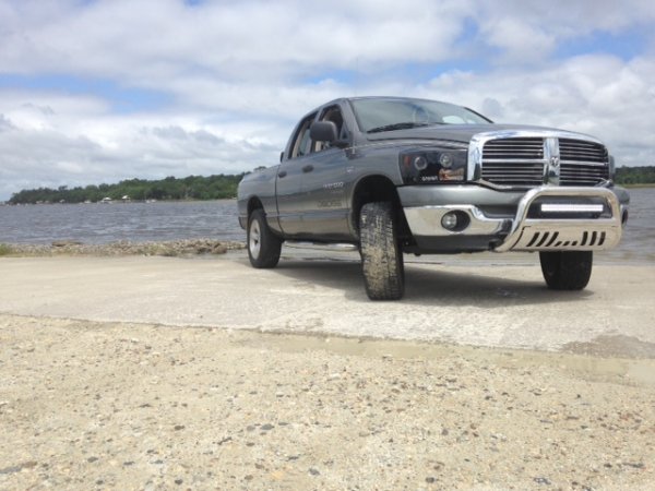 My ram at a local boat ramp looking clean on the dirty pavement.