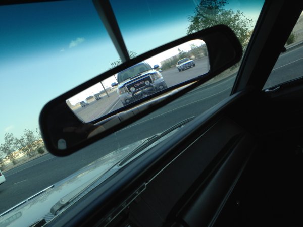 my Sierra in My '68 Charger mirror.