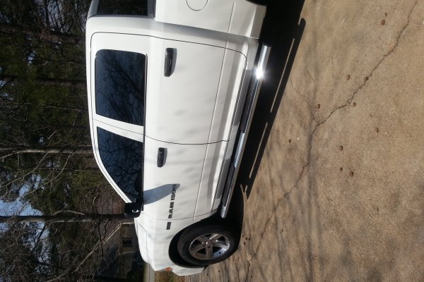 My truck right after the tint was done. I put 5% all around including over the stock stuff in the back. Yes, I try to avoid the cops.
 
Does anyone