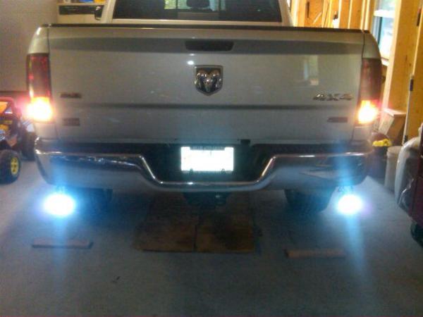 New set of LED back up lights to see better backing up while plowing at night