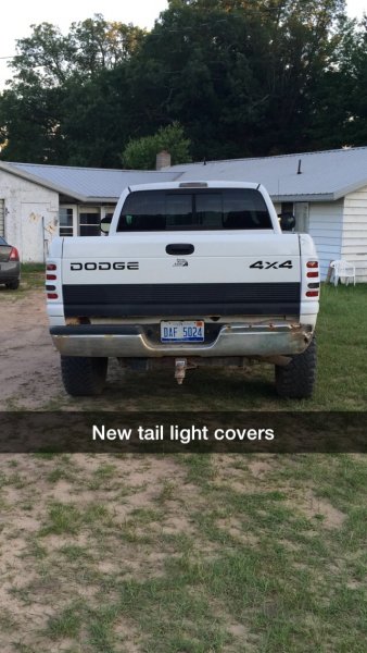 New taillight covers, painted white to match the paint code