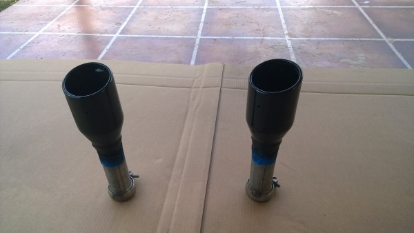 Painted Exhaust Tips Gloss Black