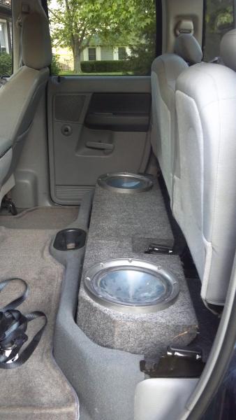 Pair of 10" kenwood subs, temporary setup
