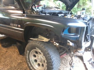 passenger side fender installed