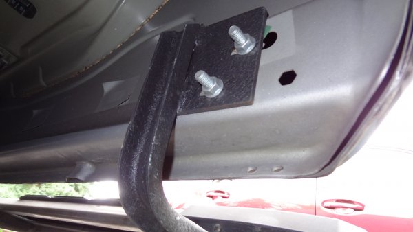 Passenger Side, rear bracket attachment