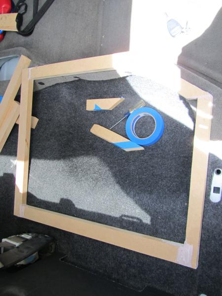 Passenger side sub frame, strengthened with bondo.