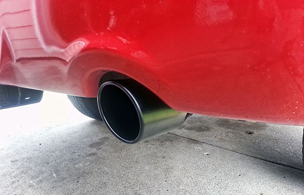 Powder coated exhaust tips