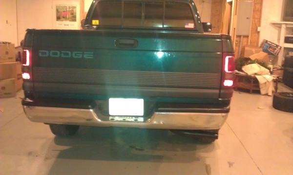 Rear view. Before Tinted tail lights and brows on the headlights