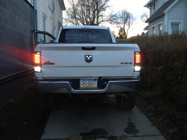 Recon LED tails w/90deg. Cree Reverse bulbs
