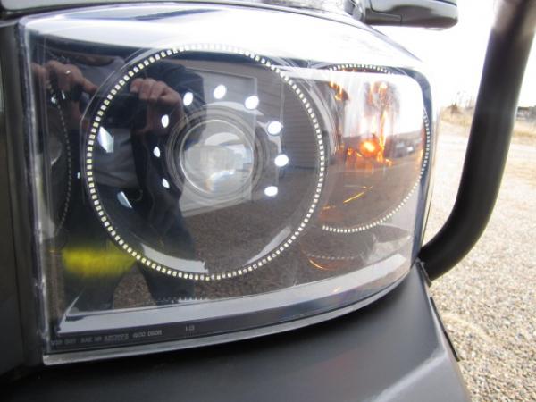 Retro shop LED halo, CCLF "halo" custom paint, tinting, turn signal.