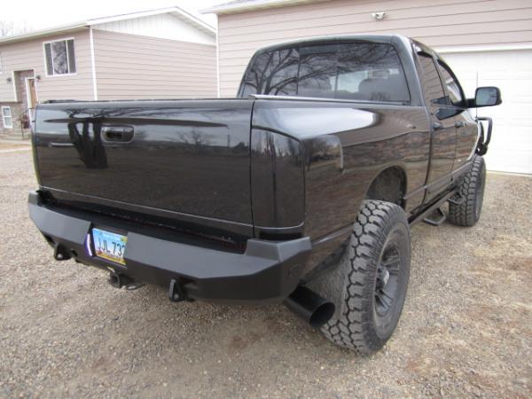 Retro shop tinted LED tails, Road Rhino bumper, MBRP 6in tip