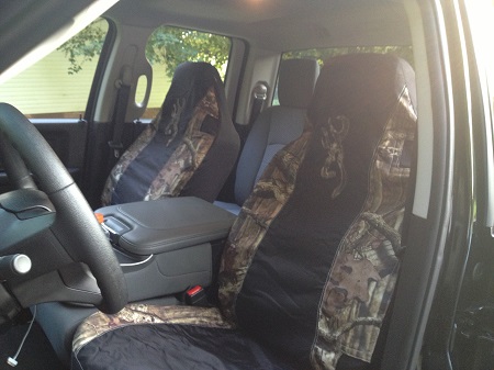 Seat covers I received for my birthday.  Have to have some camo somewhere.