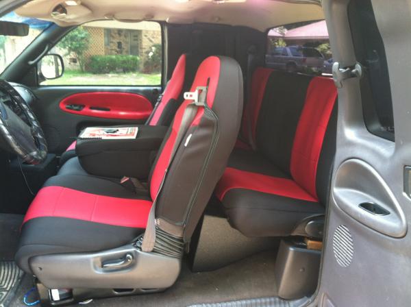 Seat covers w/ door panel material to match
