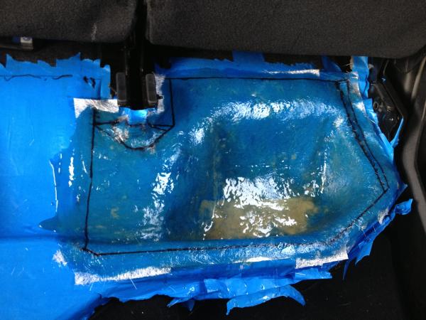 Start of second 10" subwoofer enclosure.