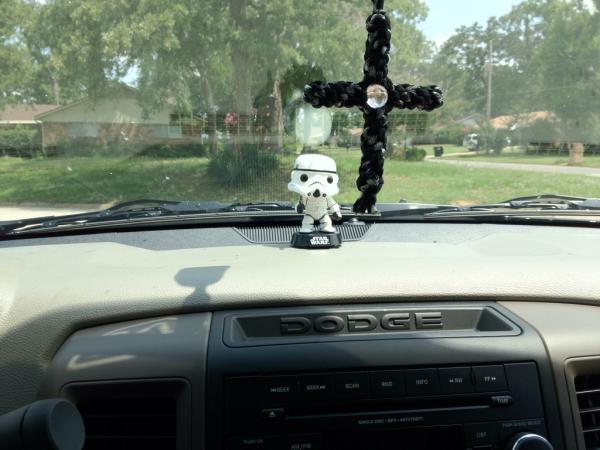 storm trooper My little riding buddy (had to do it wife gave it to me been on my desk since Christmas)