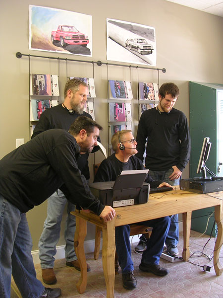 The "Geno's Guys" in black. (L to R) Scott, Brandon, Andy and John.