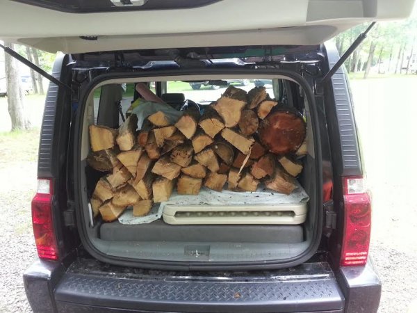 The Mander haulin some wood