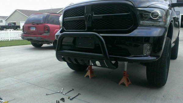 This is the installation of the bull-bar