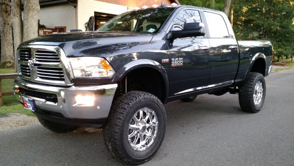 Three days old. lift kit, tires/wheels, fender flares.