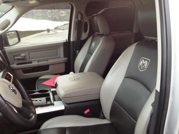 Truck interior.