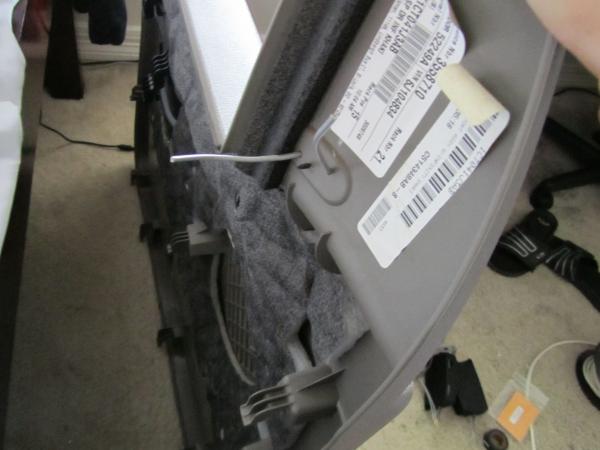 Tweeter connections wired where the emblem was.