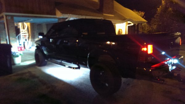 white led strips tied into interior lights