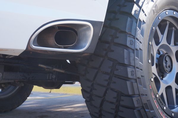 Yep...  side exit exhaust is available on the Minotaur.